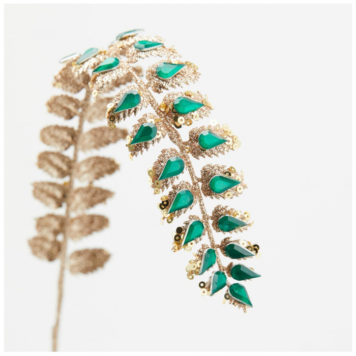 Decoratiune brad ramura Feriga Diamonds, 88 cm, verde - BraziPremium.ro [3]