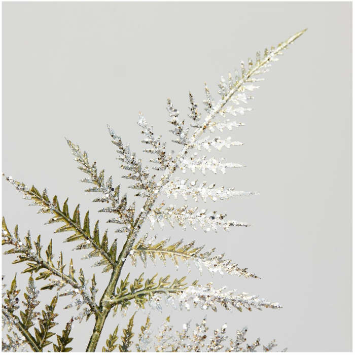 Decoratiune brad ramura Feriga Metalizata, 82 cm, verde - BraziPremium.ro [3]