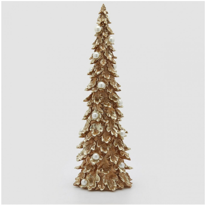 Decoratiune Craciun model Brad cu perle, 64x21 cm, auriu - BraziPremium By OLLMA [2]