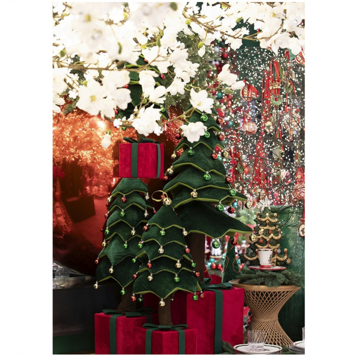 Decoratiune Craciun model Brad impodobit cu globuri, 70 cm, verde - BraziPremium.ro [4]