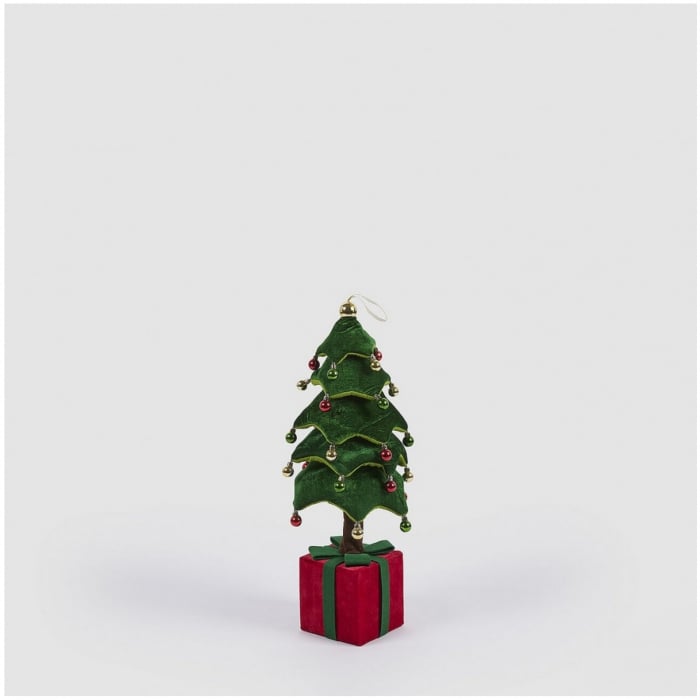 Decoratiune Craciun model Brad impodobit cu globuri, 70 cm, verde - BraziPremium.ro [2]