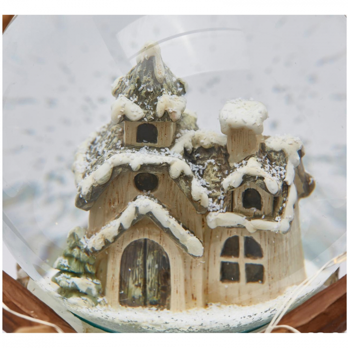 Decoratiune Craciun model Cerb cu Glob de zapada si lumini, 23 cm, maro - BraziPremium.ro [4]