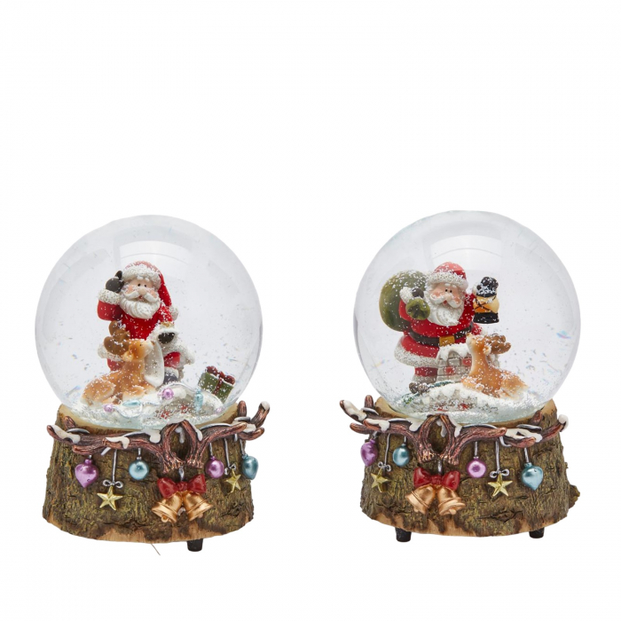 Decoratiune Craciun model Glob de zapada cu Mos Craciun, 15x10 cm, multicolor - BraziPremium.ro [3]