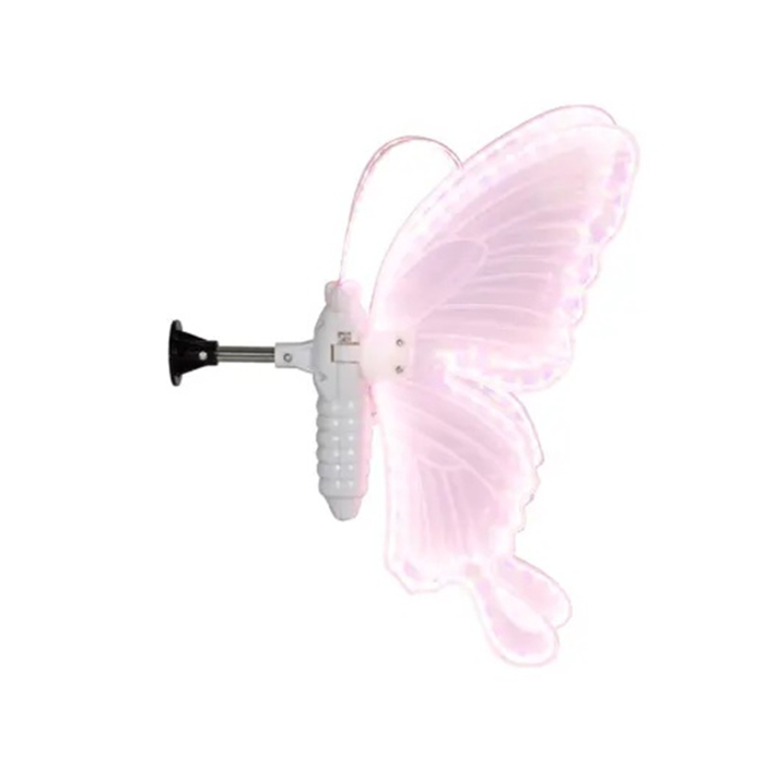 Decoratiune exterior Craciun Fluture cu aripi in miscare, lumina roz, 322 LED-uri, 41x46x21 cm - BraziPremium By OLLMA [4]