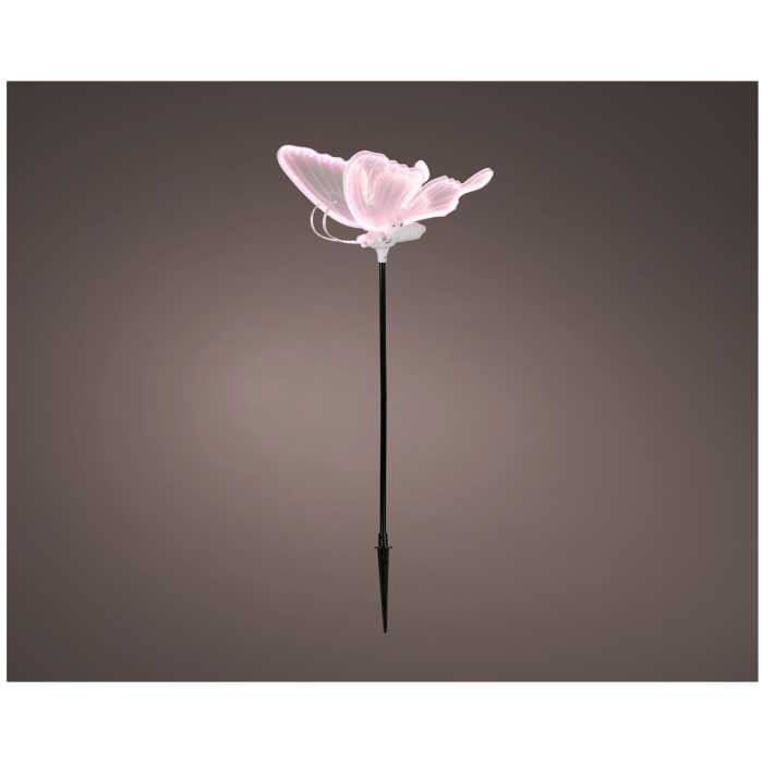 Decoratiune exterior Craciun Fluture cu aripi in miscare, lumina roz, 322 LED-uri, 41x46x21 cm - BraziPremium By OLLMA [2]