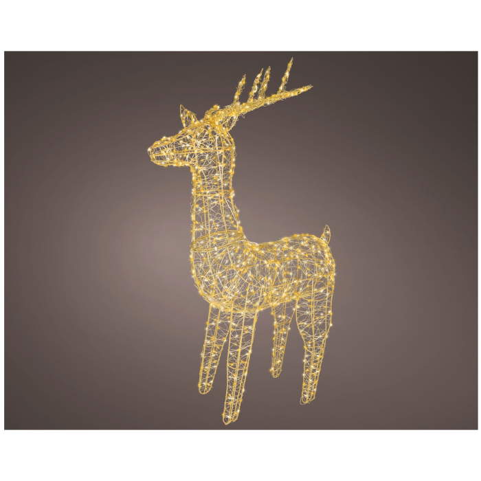 Decoratiune exterior Craciun model Ren cu lumina calda, 800 LED, 20x57x104 cm, IP44 - BraziPremium By OLLMA [2]