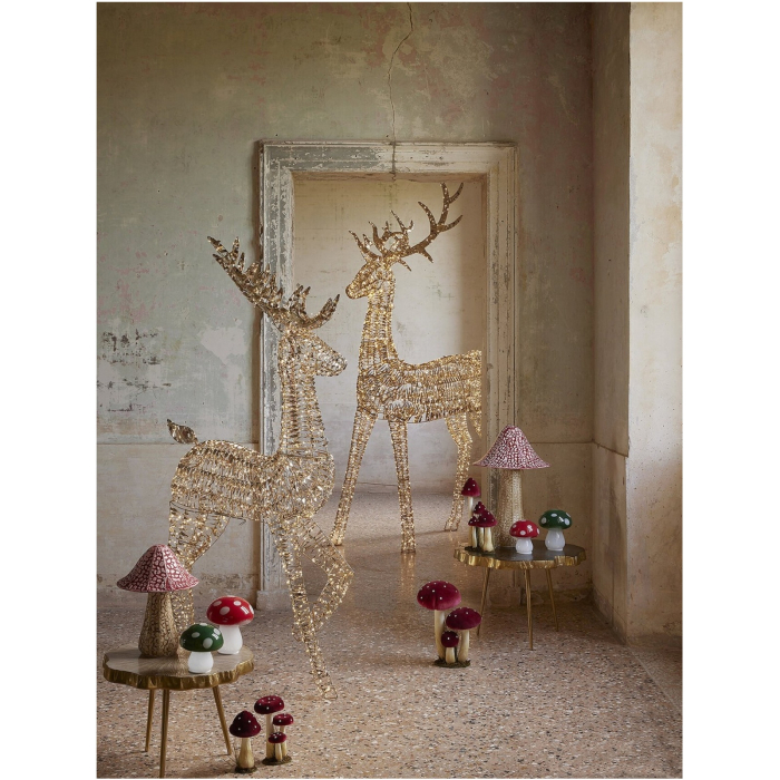 Decoratiune Craciun model Ren, 1800 MicroLED, 180 cm, IP44, lumina calda, auriu - BraziPremium By OLLMA [4]