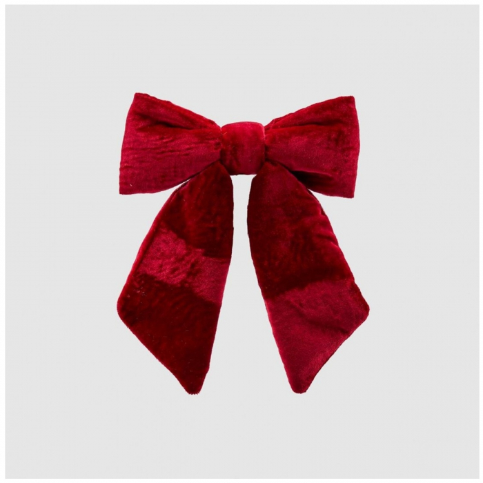 Decoratiune funda pentru brad din catifea, 25x21 cm, bordeaux - BraziPremium.ro [2]