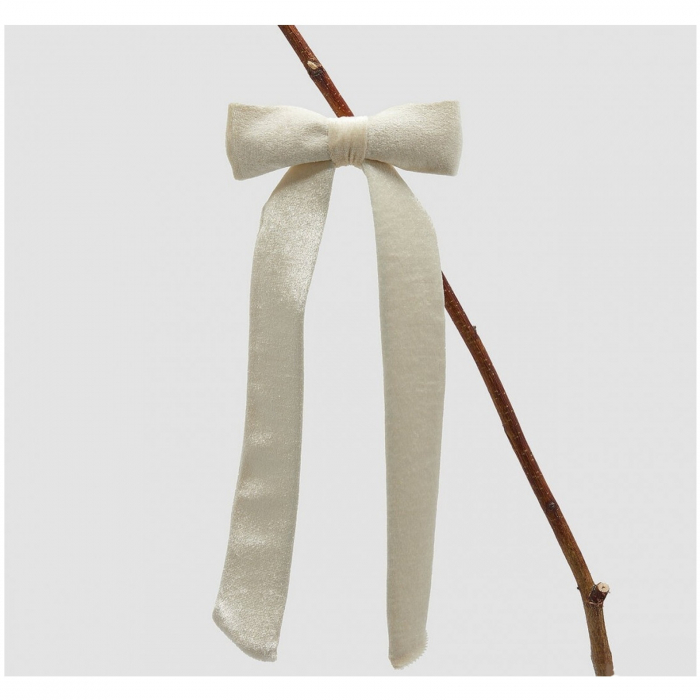 Decoratiune funda pentru brad din catifea, 30x13 cm, ivoire - BraziPremium.ro [2]