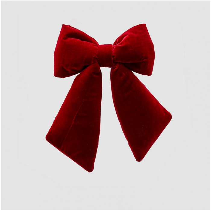Decoratiune funda pentru brad din catifea, 38x27 cm, bordeaux - BraziPremium.ro [2]