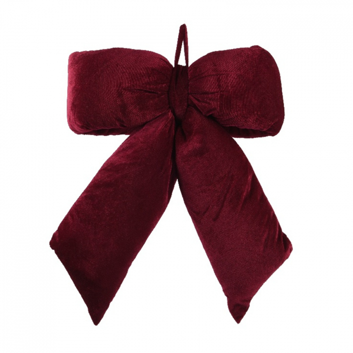 Decoratiune funda pentru brad din catifea, 40x50x5 cm, bordeaux - BraziPremium By OLLMA [1]