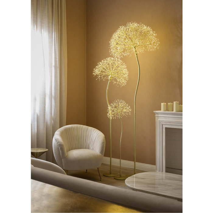 Decoratiune interior Craciun model Floare, 1200 MicroLED, 240 cm, IP44, lumina calda, auriu - BraziPremium By OLLMA [4]