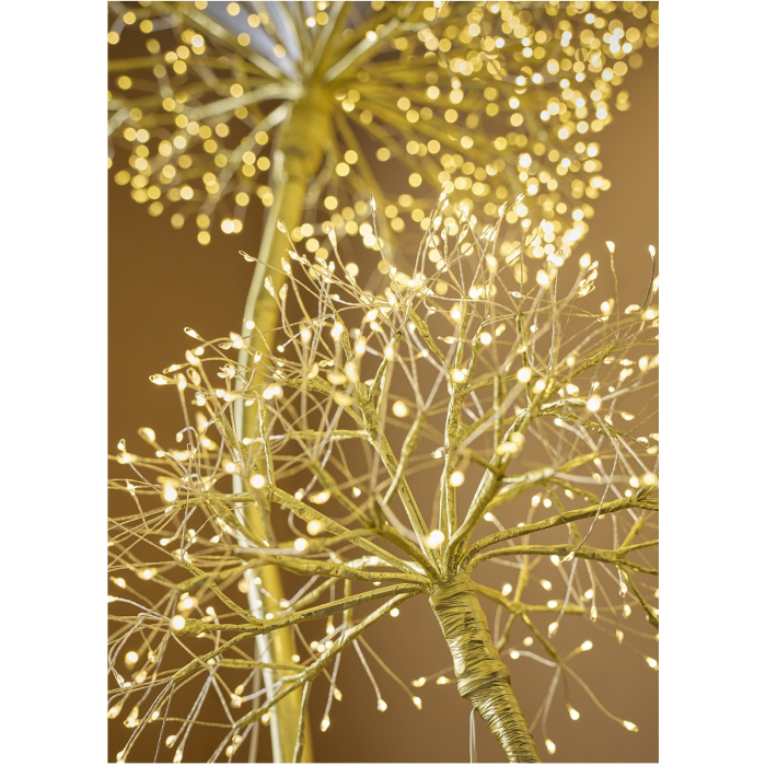 Decoratiune interior Craciun model Floare, 1200 MicroLED, 240 cm, IP44, lumina calda, auriu - BraziPremium By OLLMA [8]