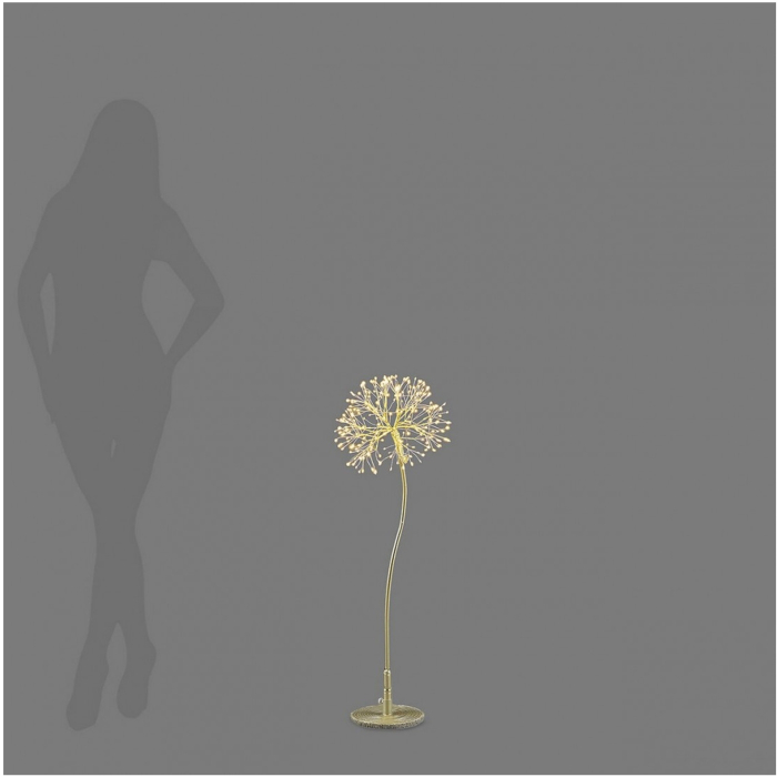 Decoratiune interior Craciun model Floare, 240 MicroLED, 90 cm, IP44, lumina calda, auriu - BraziPremium By OLLMA [11]