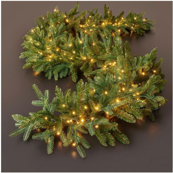 Ghirlanda artificiala Craciun Luxury cu LED, 270 cm, IP44, verde - BraziPremium By OLLMA [4]