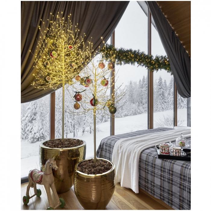 Ghirlanda artificiala Craciun Pine cu leduri si conuri, 270 cm - BraziPremium.ro [3]