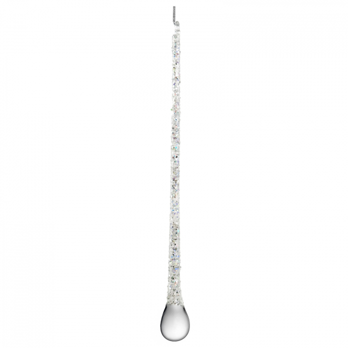 Glob brad model turture de sticla cu sclipici, 20 cm, transparent - BraziPremium.ro [1]