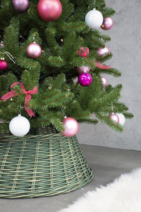 Husa pentru suport brad Craciun, ratan, 65 x 26 cm, verde- BraziPremium.ro [2]