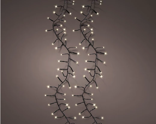 Instalație Lumini LED 2208 Beculețe, 35 m, 8 Funcții Twinkle, Exterior, alb cald, IP44, Transformator Inclus [2]