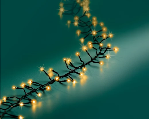 Instalație Lumini LED 2208 Beculețe, 35 m, 8 Funcții Twinkle, Exterior, galben cald, IP44, Transformator Inclus [3]