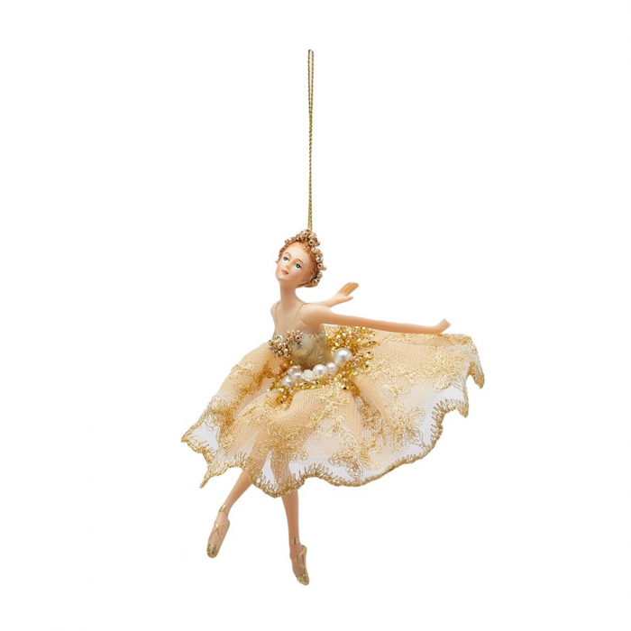 Ornament brad balerina Imperatrice, 17 cm, auriu - BraziPremium.ro [2]