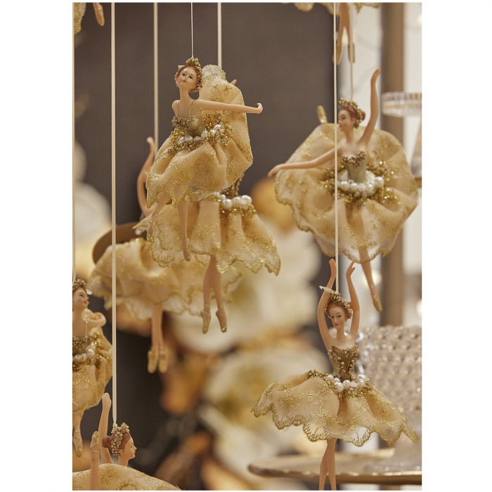 Ornament brad balerina Imperatrice, 17 cm, auriu - BraziPremium.ro [5]