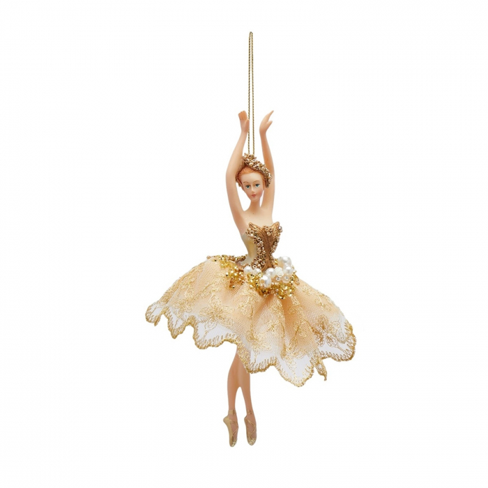 Ornament brad balerina Imperatrice, 17 cm, auriu - BraziPremium.ro [3]