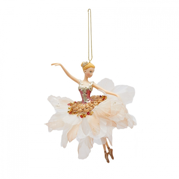 Ornament brad balerina Jasmine, 17 cm, auriu - BraziPremium.ro [2]