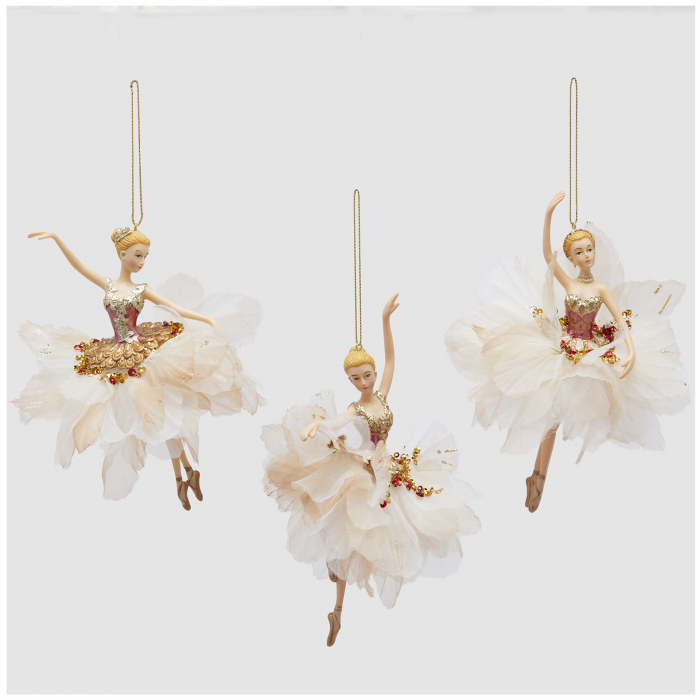 Ornament brad balerina Jasmine, 17 cm, auriu - BraziPremium.ro [4]