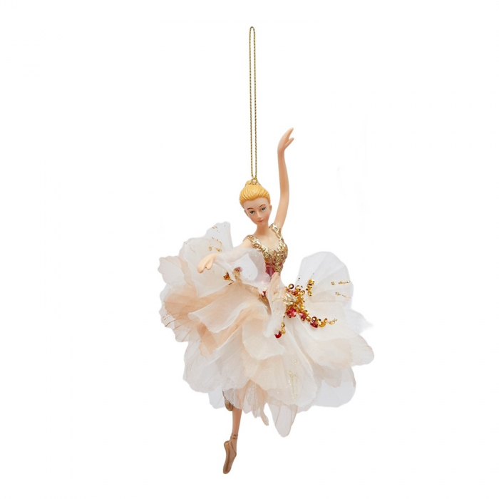 Ornament brad balerina Jasmine, 17 cm, auriu - BraziPremium.ro [3]