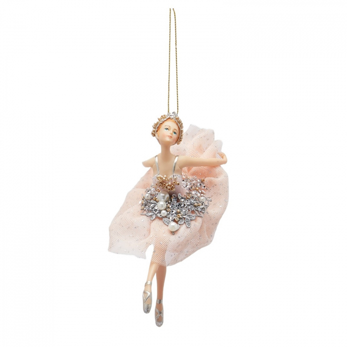 Ornament brad balerina Dolce, 18 cm, roz - BraziPremium.ro [3]