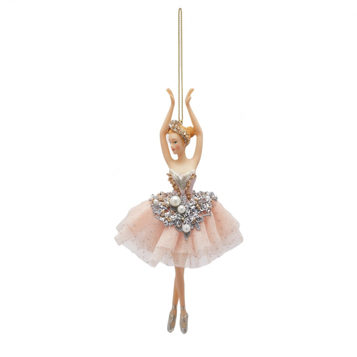 Ornament brad balerina Dolce, 18 cm, roz - BraziPremium.ro [2]