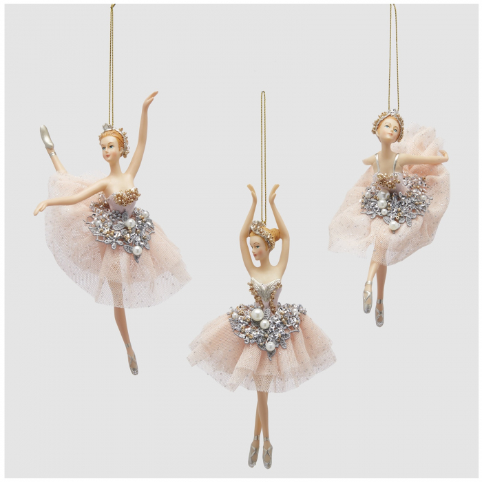 Ornament brad balerina Dolce, 18 cm, roz - BraziPremium.ro [4]