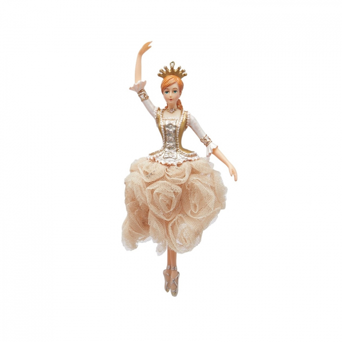 Ornament brad balerina Chloe, 17 cm, champagne gold - BraziPremium.ro [3]