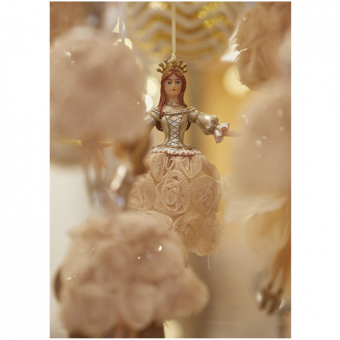 Ornament brad balerina Chloe, 17 cm, champagne gold - BraziPremium.ro [5]
