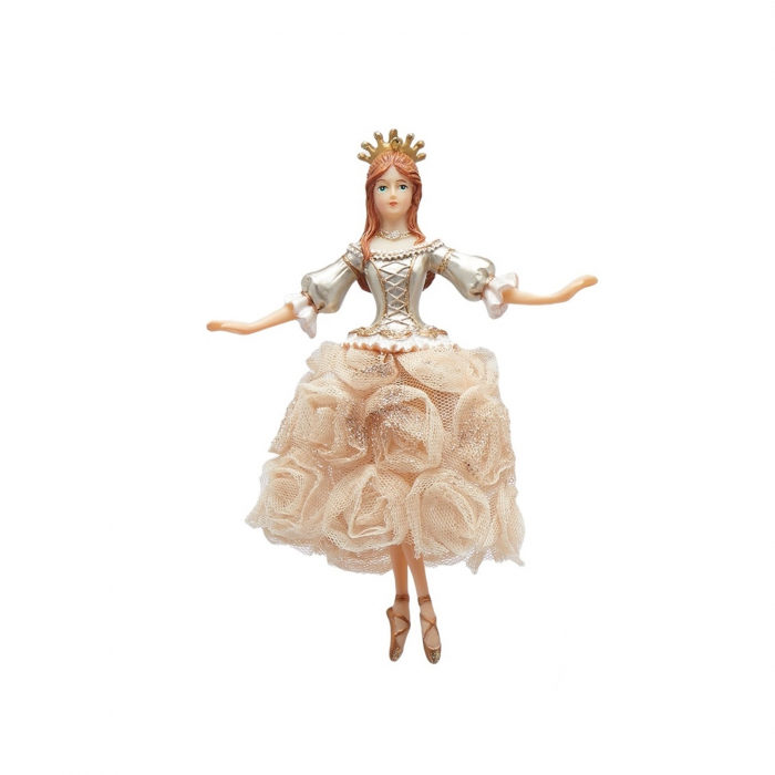 Ornament brad balerina Chloe, 17 cm, champagne gold - BraziPremium.ro [2]