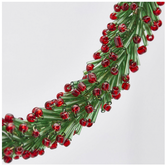 Ornament brad model Coronita Red Berry, 10 cm, verde - BraziPremium.ro [3]