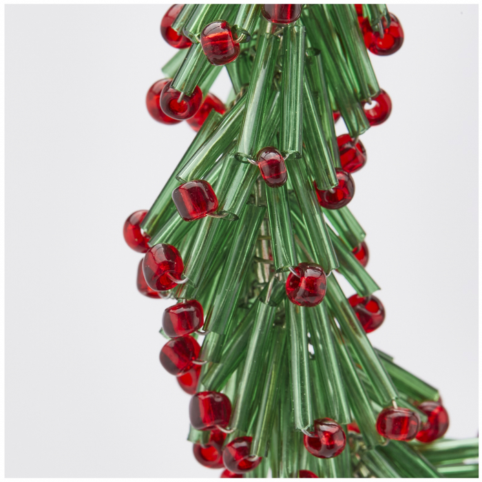 Ornament brad model Coronita Red Berry, 10 cm, verde - BraziPremium.ro [4]