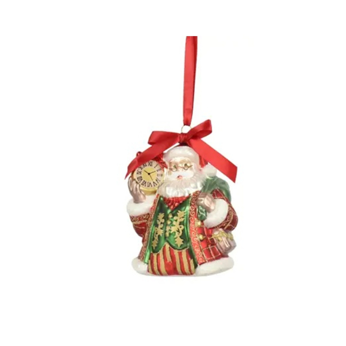 Ornament brad Mos Craciun in cutie cadou tip carte – Editie Premium, 13 cm, rosu - BraziPremium By OLLMA [3]