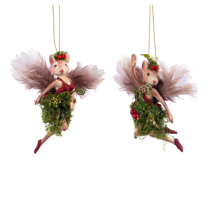 Ornament brad Zana Soricel din padurea fermecata, 13 cm, maro - BraziPremium By OLLMA [2]