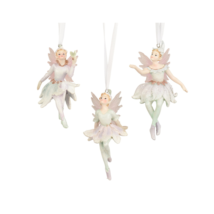 Ornament brad Zana Rosella, 6.8x7.3x12.2 cm, bej - BraziPremium By OLLMA [2]