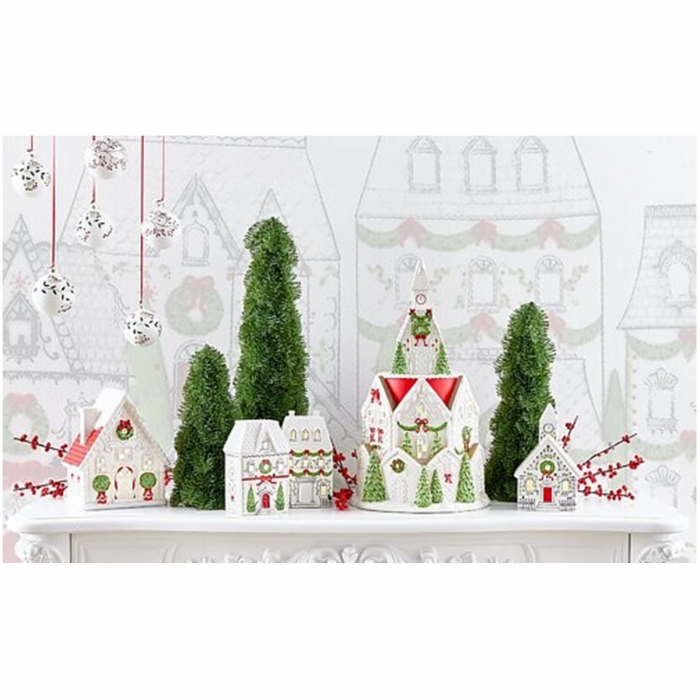 Set 2 globuri brad Craciun Red Berry, 8 cm, alb - BraziPremium.ro [3]
