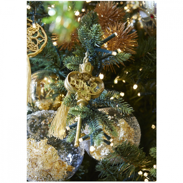 Set 3 ornamente brad Cheia Fermecata, 19 cm, auriu - BraziPremium.ro [3]