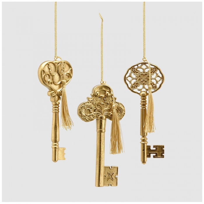 Set 3 ornamente brad Cheia Fermecata, 19 cm, auriu - BraziPremium.ro [2]