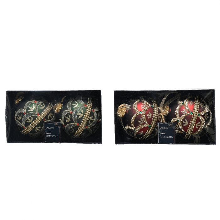Set 4 globuri brad Craciun Imperial Glow, 10 cm, multicolor - BraziPremium.ro [2]