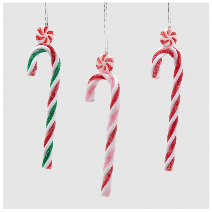 Set 3 ornamente brad Candy Cane, 18 cm, multicolor - BraziPremium.ro [2]