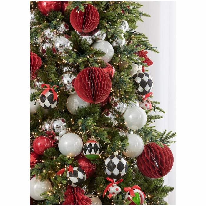 Set 4 globuri brad Christmas Dream, 8 cm, rosu - BraziPremium By OLLMA [4]