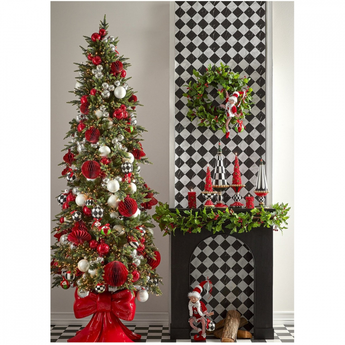 Set 4 globuri brad Christmas Dream, 10 cm, rosu - BraziPremium By OLLMA [3]