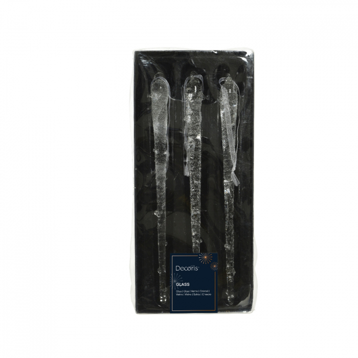 SSet 3 globuri brad model turture de gheata, 20 cm, transparent - BraziPremium By OLLMA [2]