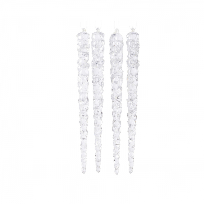 Set 4 globuri brad model turture fosforescent, 15 cm, transparent - BraziPremium.ro [1]
